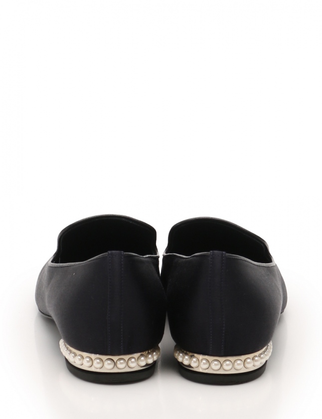 シャネル CHANEL フラットシューズ パンプス ココマーク ネイビー 37 C