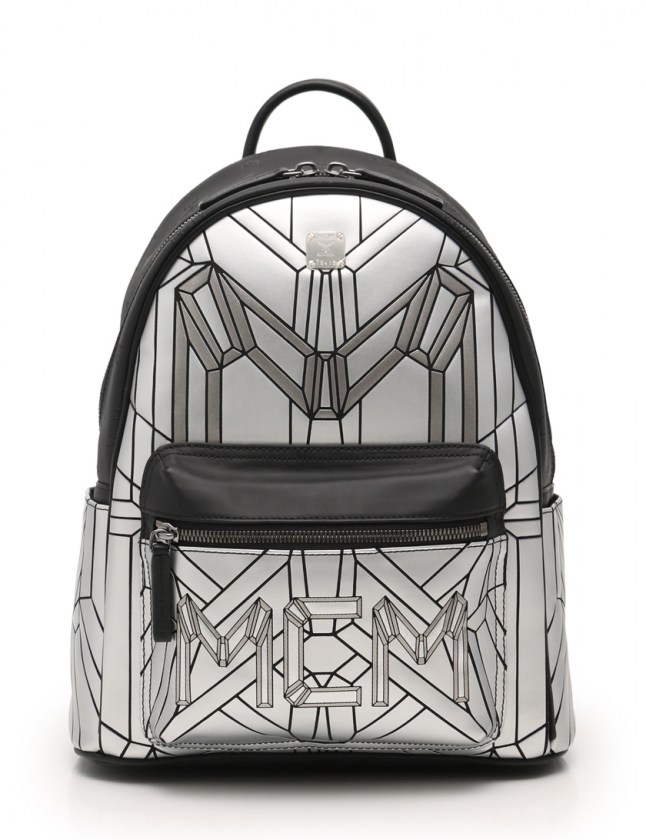 エムシーエム MCM バックパック リュック バイオニック シルバー 黒 