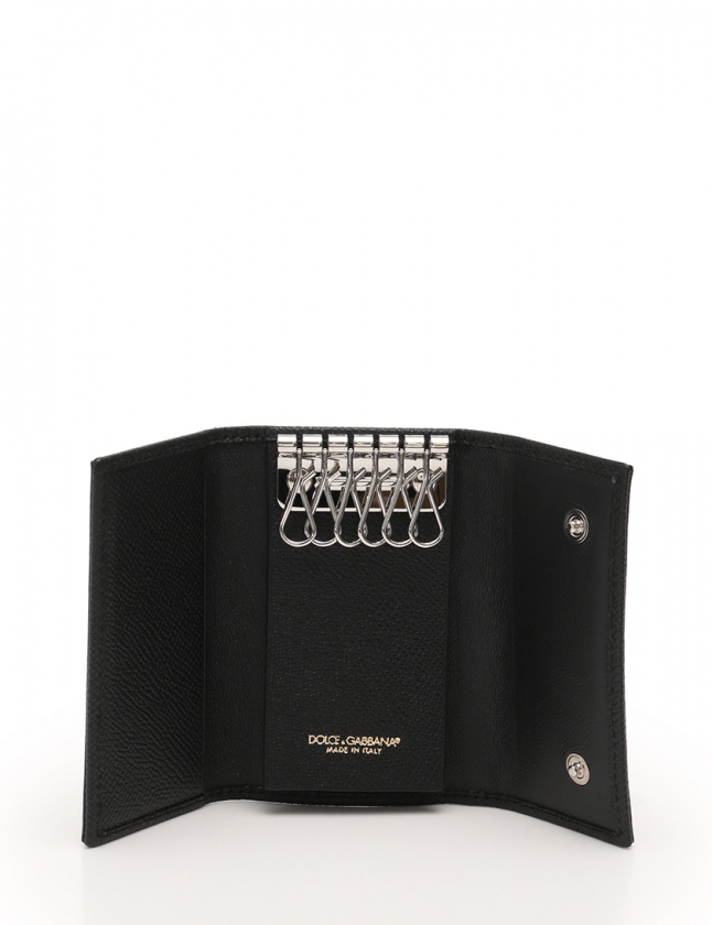 ドルチェ&ガッバーナ ドルガバ DOLCE&GABBANA 6連キーケース グレー 黒