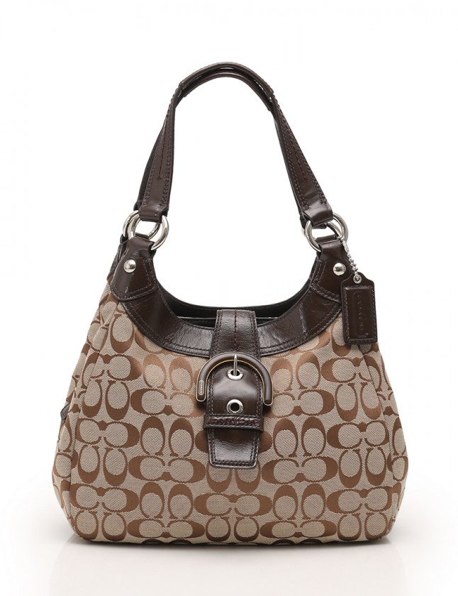 コーチ COACH ショルダーバッグ ソーホー シグネチャー ベージュ