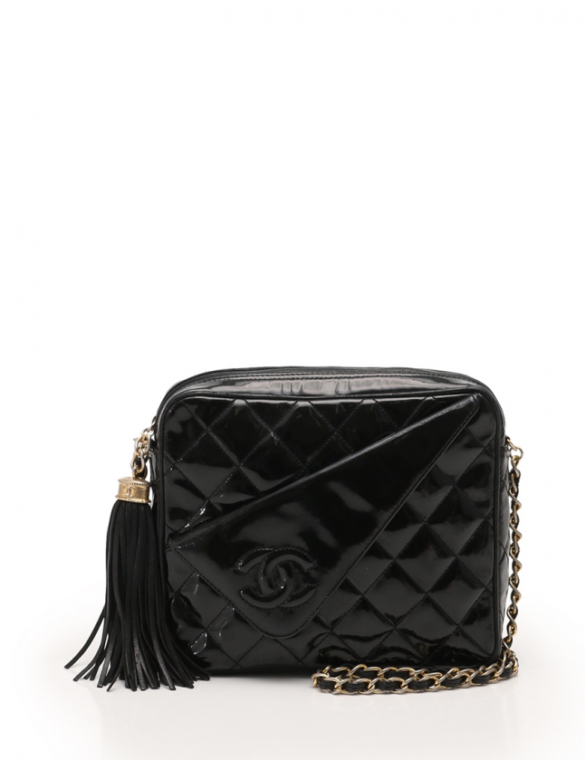 シャネル CHANEL チェーンショルダーバッグ マトラッセ ココマーク 黒 