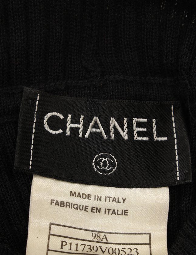 CHANEL - シャネル CHANEL タートルニット ココマーク ロゴマーク トップス シャネル CHANEL ニット セーター ココマーク 黒 40 トップス