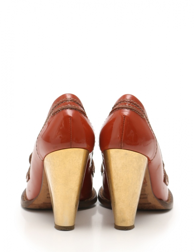 ディー&ジー ドルガバ ドルチェ&ガッバーナ D&G パンプス ヒール 茶  