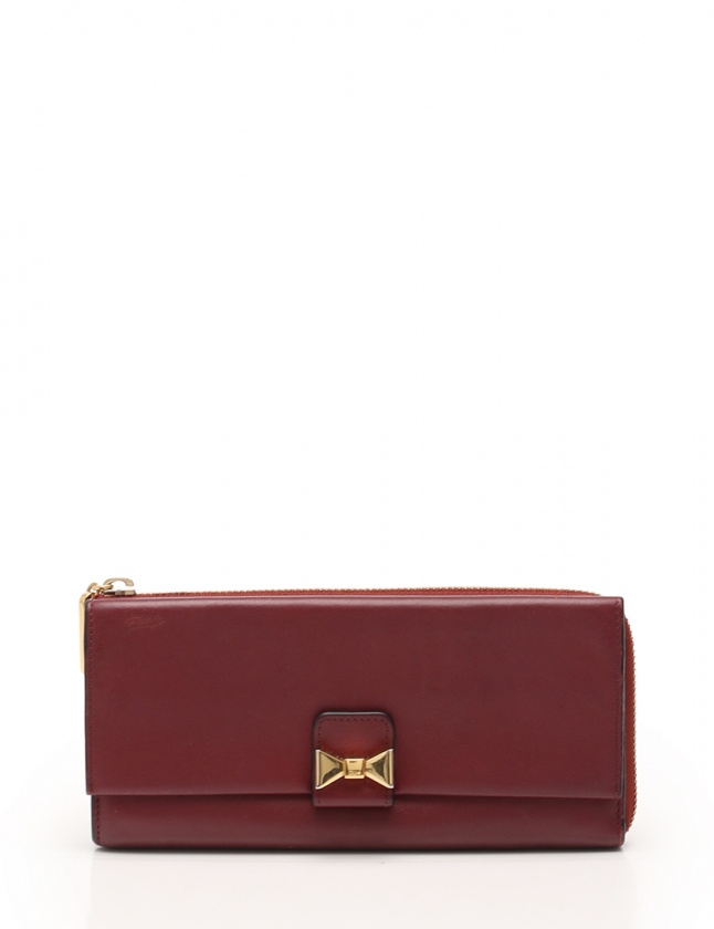 クロエ CHLOE 長財布 ボビー ボルドー 小物 レザー BOBBIE レディース 