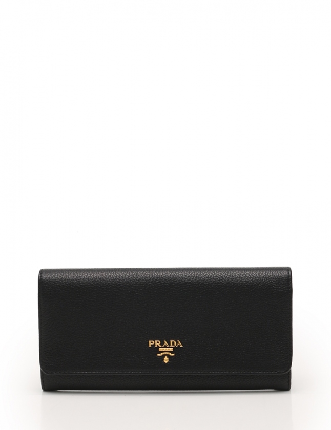 ◇プラダ◇1MT290/レザー/チェーンウォレット/長財布/ブランド/ブラック プラダ PRADA 長財布 チェーンウォレット 黒 小物 レザー 1MT290
