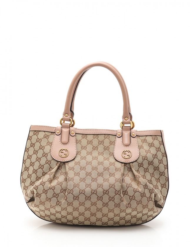 グッチ GUCCI トートバッグ GGキャンバス スカーレット ベージュ