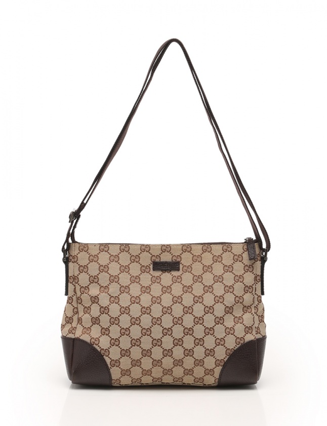 グッチ GUCCI ショルダーバッグ GGキャンバス 茶 114273 キャンバス 