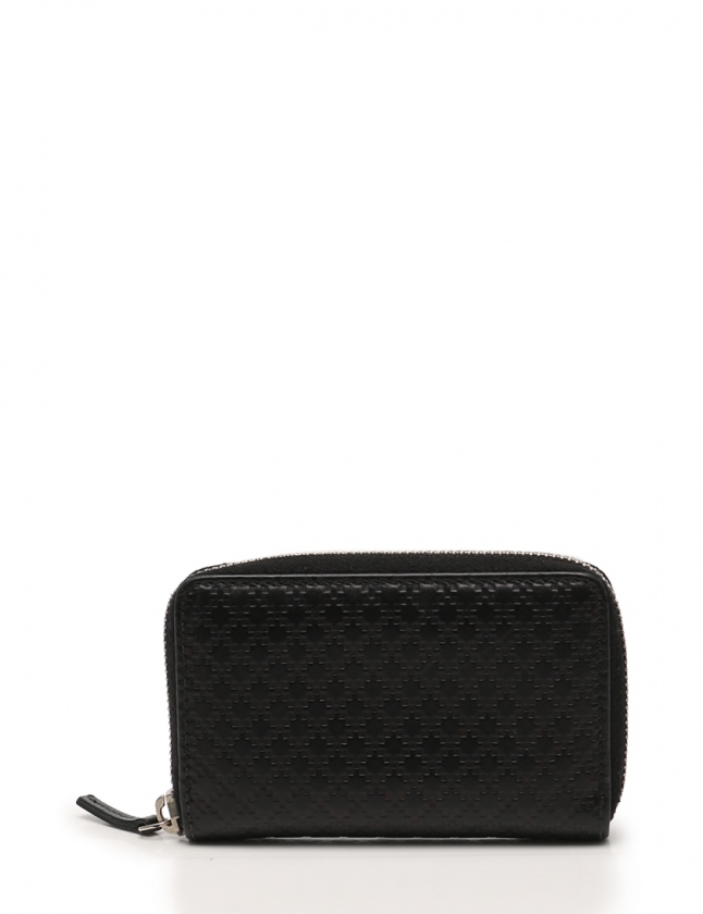 GUCCI 財布 黒 レザー ディアマンテ コインケース コンパクト