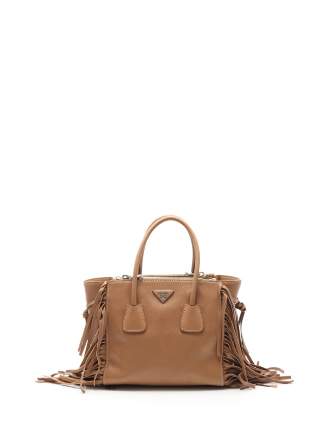 プラダ PRADA トートバッグ ショルダーバッグ ベージュ B2692F レザー 