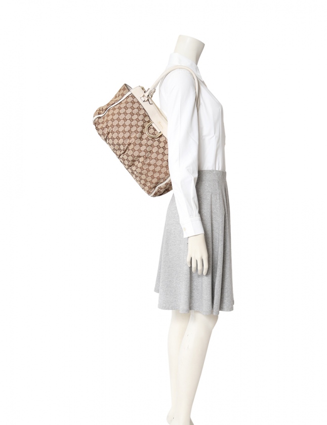 【美品】　gucci グッチ　アビー　GGキャンバス　トートバッグ　保管袋付き GUCCI グッチ GGキャンバス アビー トートバッグ