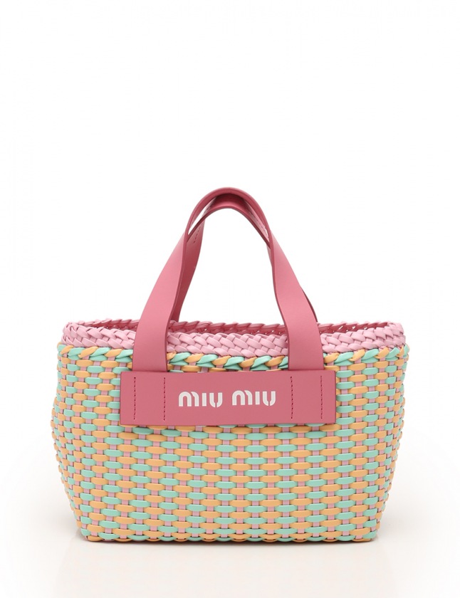 ミュウミュウ miumiu トートバッグ ショルダーバッグ カゴバッグ 