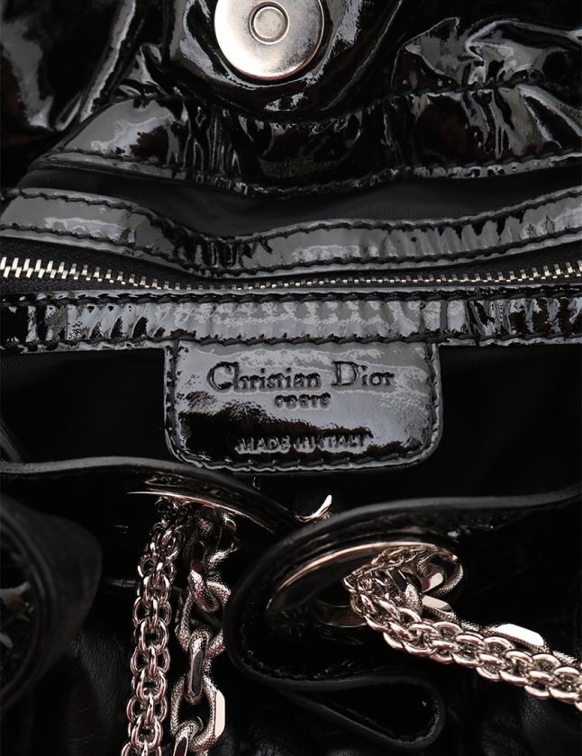 Christian Dior　ディオール チェーンショルダー　エナメル クリスチャンディオール Christian Dior チェーンショルダー