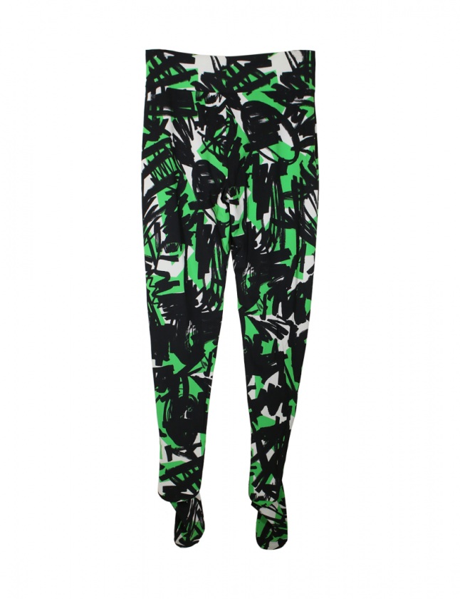 バーバリー BURBERRY レギンスパンツ グラフィティプリント ネオン  