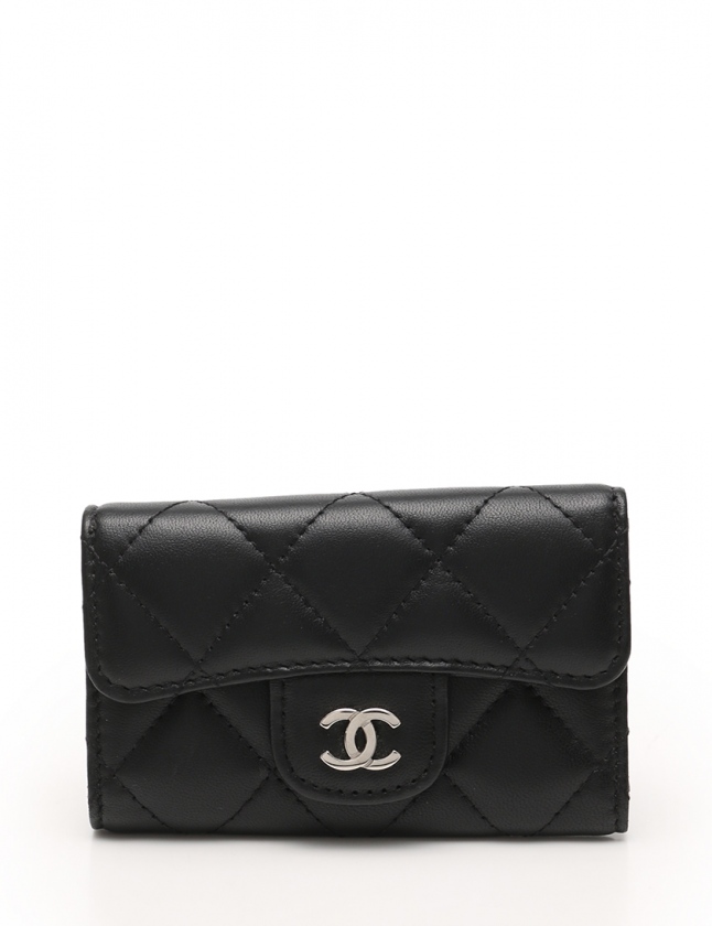 CHANEL シャネル　マトラッセ　レザー　6連キーケース　ブラック　黒 シャネル CHANEL 6連キーケース マトラッセ 黒 小物 レザー レディース