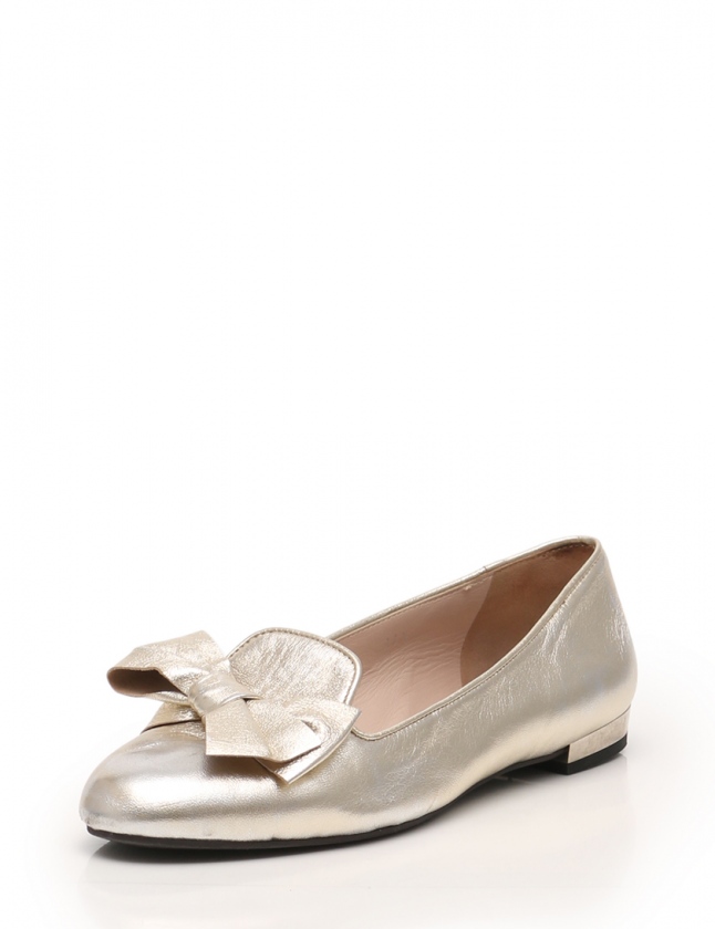 ミュウミュウ miumiu パンプス フラットシューズ ゴールド 36.5 