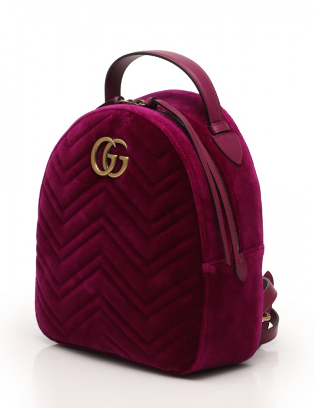 グッチ GUCCI リュックサック バックパック GGマーモント　ベルベット GUCCI GGマーモントバックパックベルベット リュック