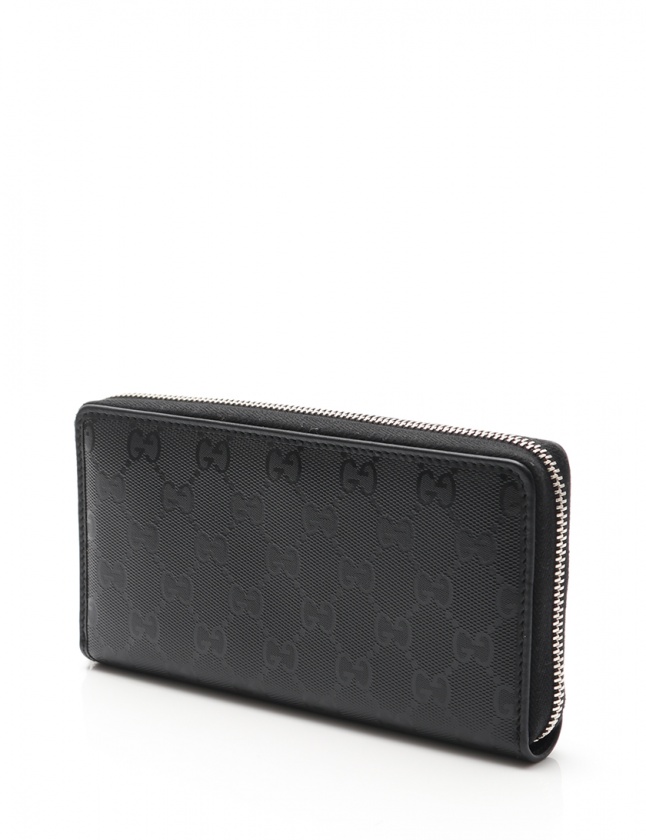グッチ GUCCI 長財布 ラウンドファスナー GGインプリメ 黒 小物
