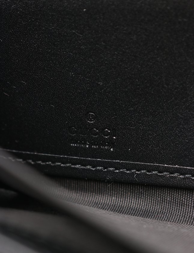 グッチ GUCCI 長財布 ラウンドファスナー GGインプリメ 黒 小物 PVC
