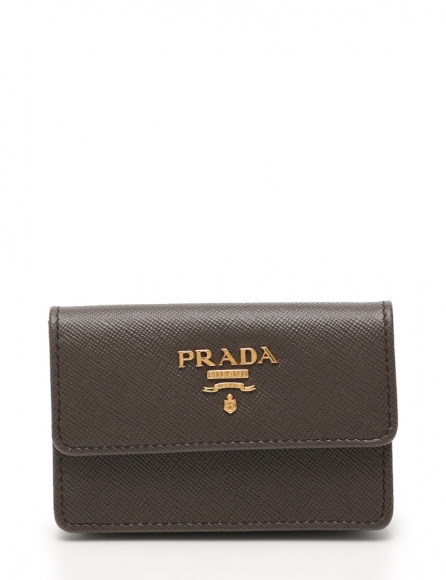 プラダ PRADA カードケース 名刺入れ グレーブラウン 小物 