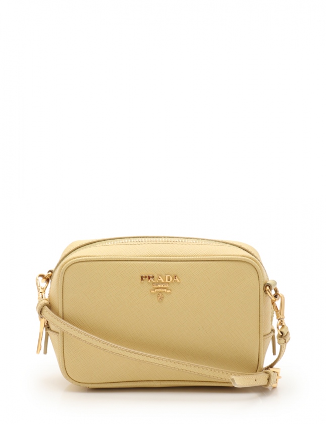プラダ PRADA ショルダーバッグ ポシェット 黄 1N1674 サフィアーノ 