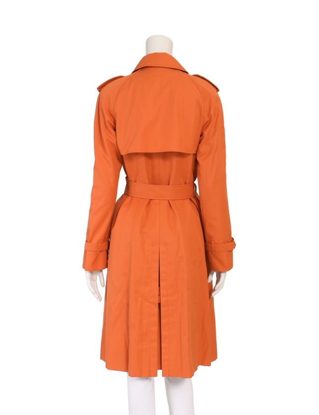 バーバリー ロンドン BURBERRY LONDON トレンチコート オレンジ 38