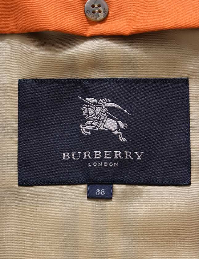 バーバリー ロンドン BURBERRY LONDON トレンチコート オレンジ 38