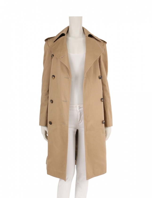 セリーヌ CELINE トレンチコート ベージュ 36 アウター 無地 M