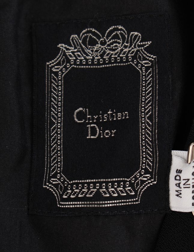 クリスチャンディオール Christian Dior ワンピース ドレス 黒 38 半袖 