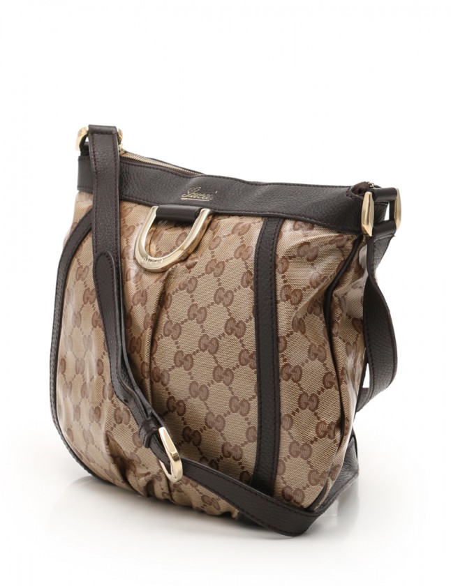 グッチ GUCCI ショルダーバッグ GGクリスタル ベージュ 茶 265691 