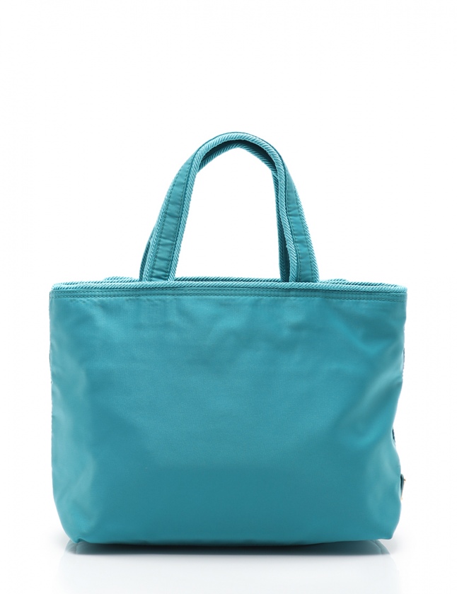 プラダ PRADA トートバッグ 水色 1BA084 ナイロン リボン 2WAY