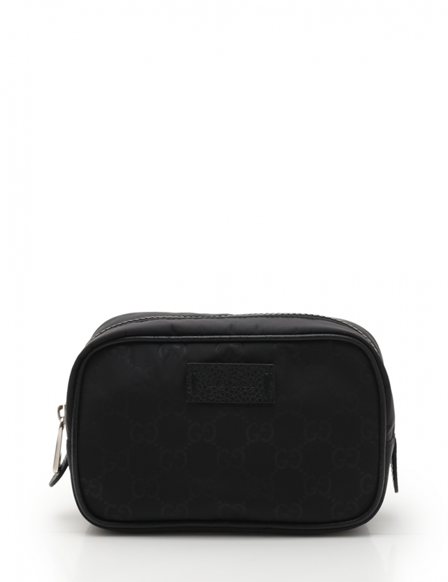 グッチ GUCCI 化粧ポーチ GG柄 コスメポーチ 黒 小物 ナイロン 510341 