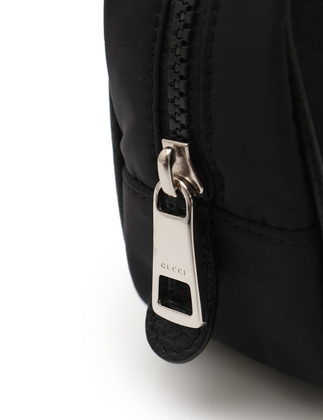 グッチ GUCCI 化粧ポーチ GG柄 コスメポーチ 黒 小物 ナイロン 510341 