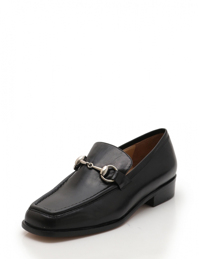グッチ GUCCI カジュアルシューズ ローファー ホースビット 黒 36 C 
