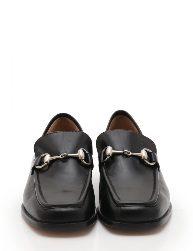 グッチ GUCCI カジュアルシューズ ローファー ホースビット 黒