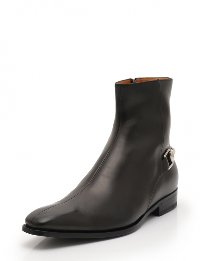 グッチ GUCCI ショートブーツ ホースビット 黒 41.5 EJ シューズ 26.5  