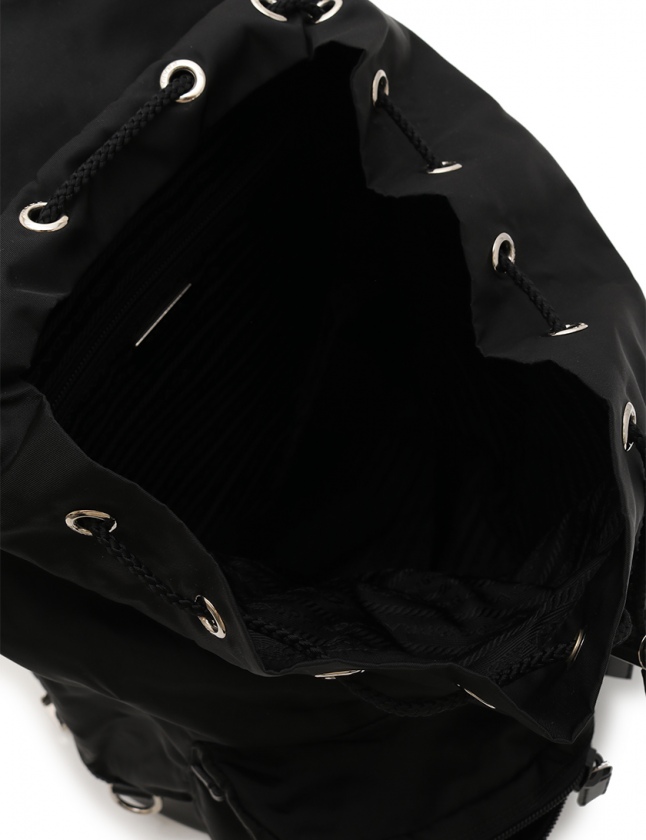 プラダ PRADA バックパック リュック 黒 V164 ナイロン レザー TESSUTO
