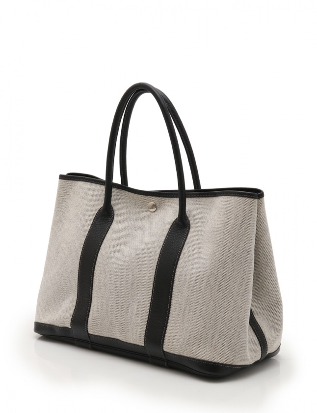 エルメス HERMES トートバッグ ガーデンパーティPM アイボリー 黒 