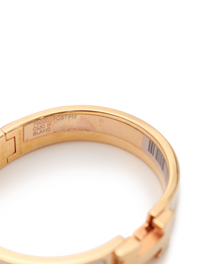 エルメス HERMES ブレスレット クリッククラックPM Hバングル ピンク 