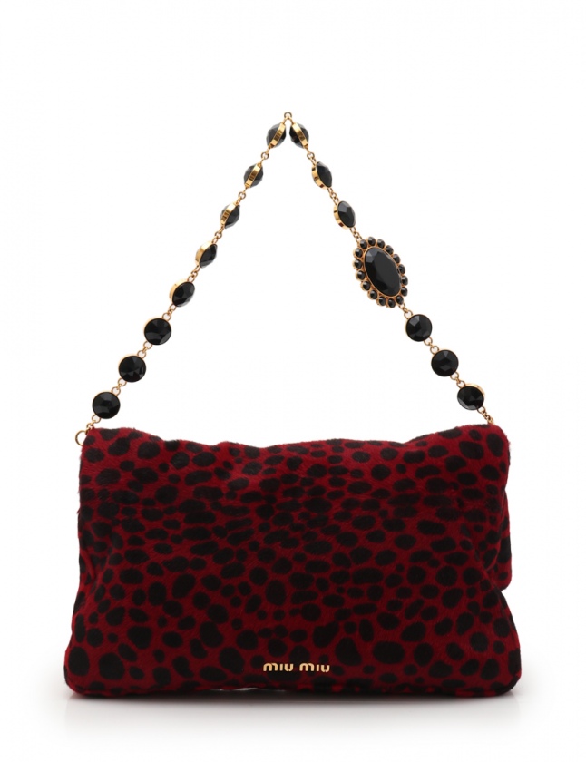 ミュウミュウ miumiu クラッチバッグ ショルダーバッグ 赤 黒 