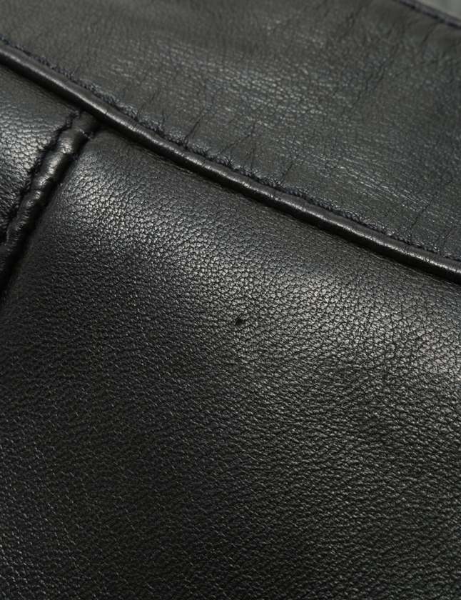 グッチ GUCCI シングルライダースジャケット 黒 46 アウター