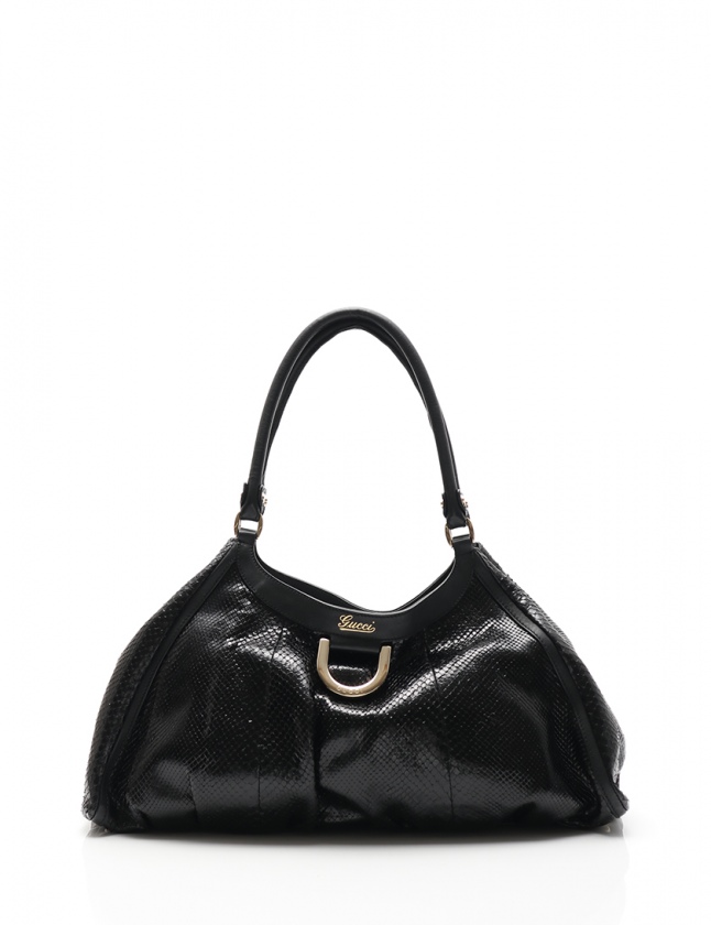 グッチ GUCCI ショルダーバッグ アビーライン 黒 189835 パイソン 