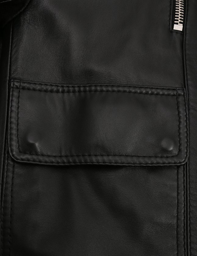 ディオールオム Dior HOMME レザージャケット 黒 44 アウター 無地 XS