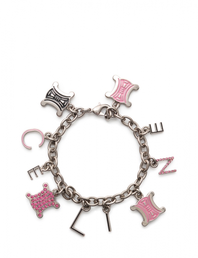 セリーヌ CELINE ブレスレット マカダム シルバー ピンク アクセサリー 
