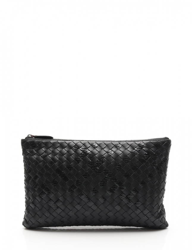ボッテガヴェネタ BOTTEGA VENETA ポーチ イントレチャート 黒 小物 