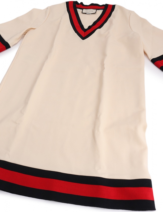 グッチ GUCCI ワンピース ウェブ ストレッチヴィスコース ドレス  