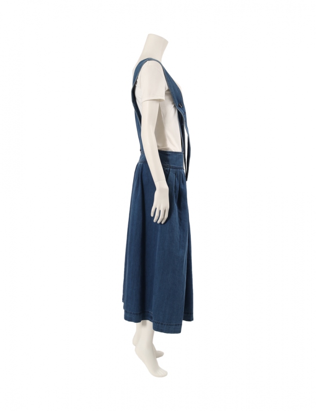 クロエ CHLOE デニムワンピース ジャンパースカート 青 36 