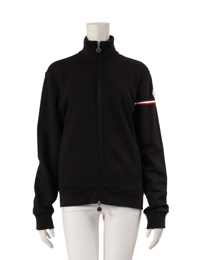モンクレール MONCLER ブルゾン ジップアップ ニット 黒 M アウター