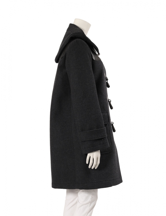 CÉLINE ネイビー ダッフルコート フード付き