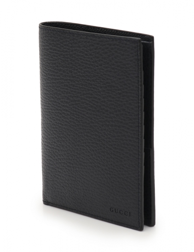 グッチ GUCCI パスポートケース 黒 小物 レザー 346079 メンズ