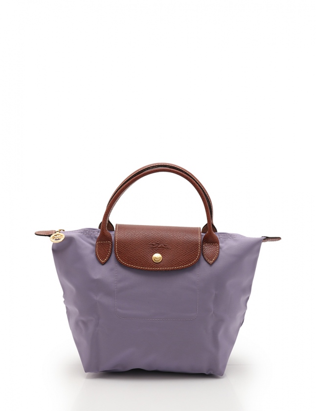 ロンシャン LONGCHAMP ハンドバッグ ル プリアージュ S パープル 茶 